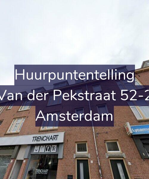 Foto gevel Huurpuntentelling voor Van der Pekstraat 52-2, Amsterdam