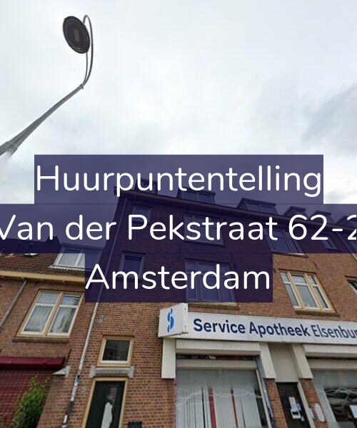 Foto gevel Huurpuntentelling voor Van der Pekstraat 62-2, Amsterdam