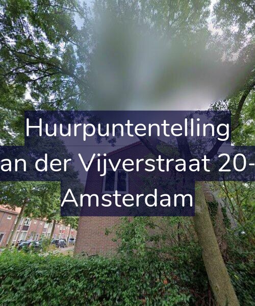 Foto gevel Huurpuntentelling voor Van der Vijverstraat 20-1, Amsterdam