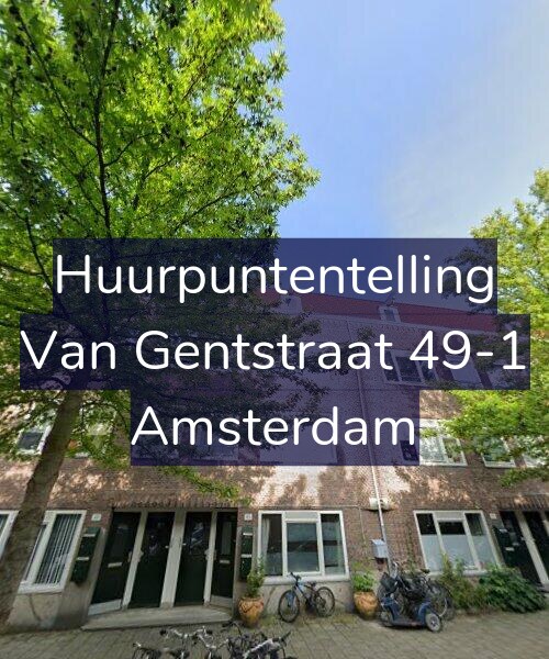 Foto gevel Huurpuntentelling voor Van Gentstraat 49-1, Amsterdam