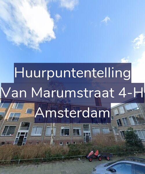 Foto gevel Huurpuntentelling voor Van Marumstraat 4-H, Amsterdam