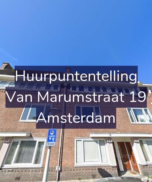 Foto gevel Huurpuntentelling voor Van Marumstraat 19, Amsterdam