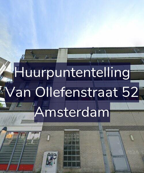 Foto gevel Huurpuntentelling voor Van Ollefenstraat 52, Amsterdam