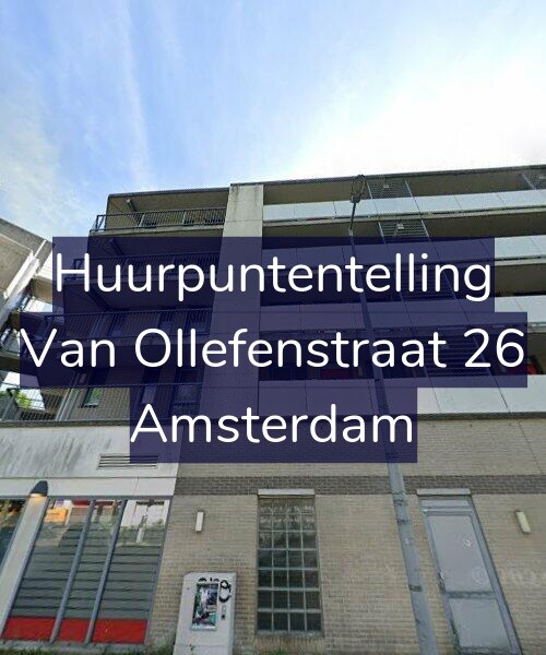 Foto gevel Huurpuntentelling voor Van Ollefenstraat 26, Amsterdam