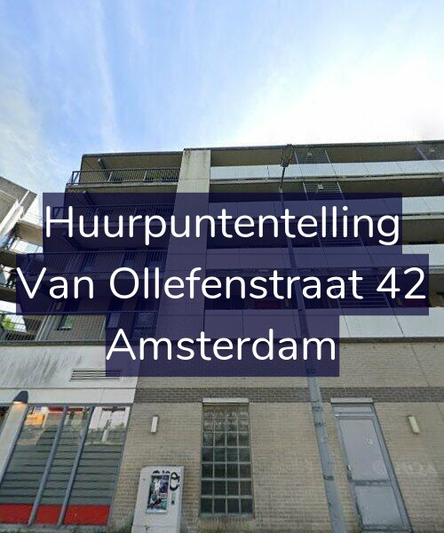 Foto gevel Huurpuntentelling voor Van Ollefenstraat 42, Amsterdam