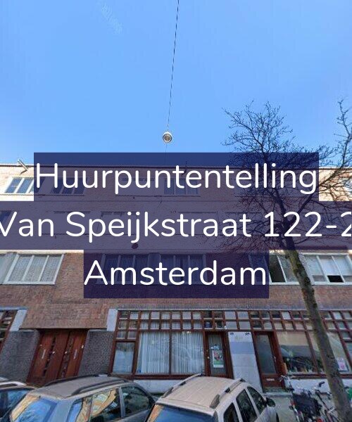 Foto gevel Huurpuntentelling voor Van Speijkstraat 122-2, Amsterdam