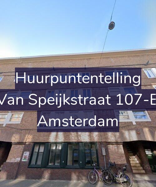 Foto gevel Huurpuntentelling voor Van Speijkstraat 107-B, Amsterdam