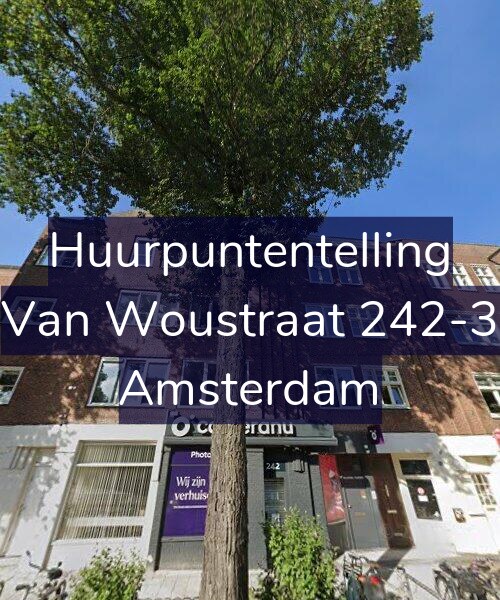 Foto gevel Huurpuntentelling voor Van Woustraat 242-3, Amsterdam