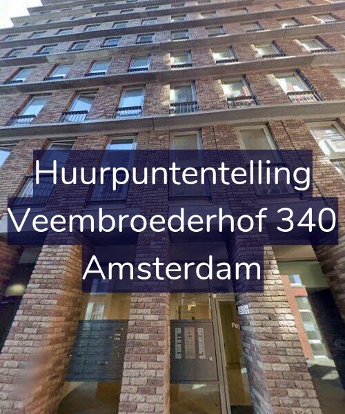Foto gevel Huurpuntentelling voor Veembroederhof 340, Amsterdam