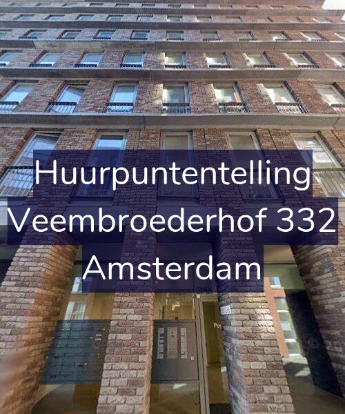 Foto gevel Huurpuntentelling voor Veembroederhof 332, Amsterdam