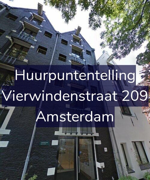 Foto gevel Huurpuntentelling voor Vierwindenstraat 209, Amsterdam
