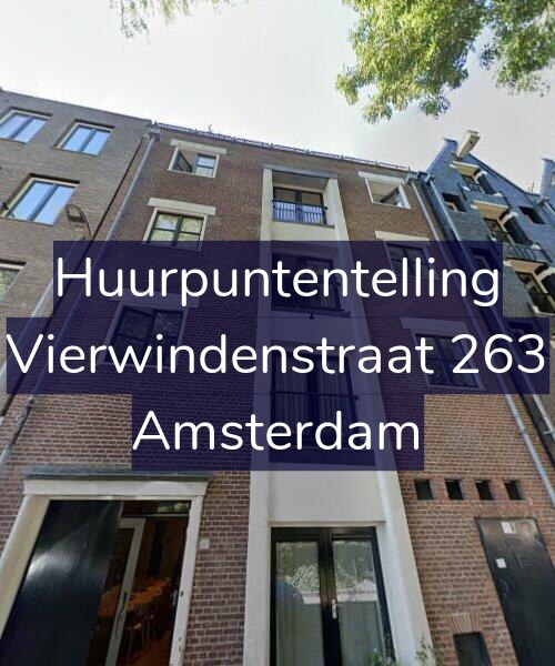 Foto gevel Huurpuntentelling voor Vierwindenstraat 263, Amsterdam