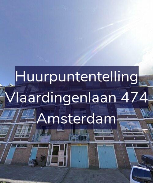 Foto gevel Huurpuntentelling voor Vlaardingenlaan 474, Amsterdam