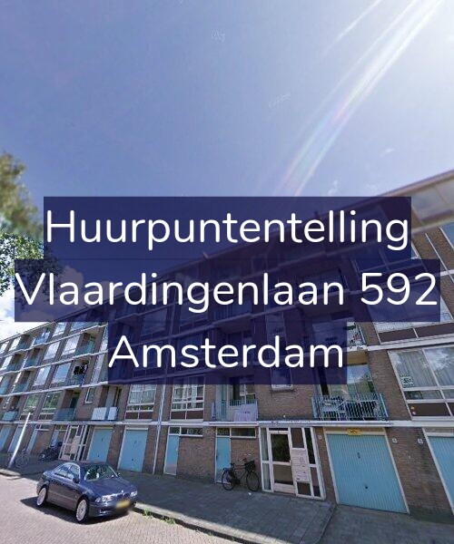 Foto gevel Huurpuntentelling voor Vlaardingenlaan 592, Amsterdam