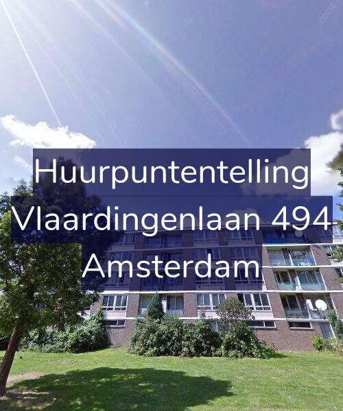 Foto gevel Huurpuntentelling voor Vlaardingenlaan 494, Amsterdam