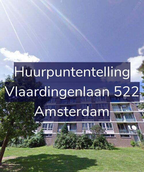 Foto gevel Huurpuntentelling voor Vlaardingenlaan 522, Amsterdam