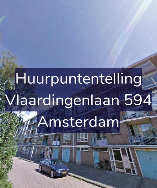 Foto gevel Huurpuntentelling voor Vlaardingenlaan 594, Amsterdam