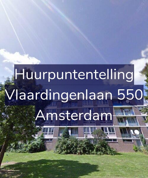 Foto gevel Huurpuntentelling voor Vlaardingenlaan 550, Amsterdam