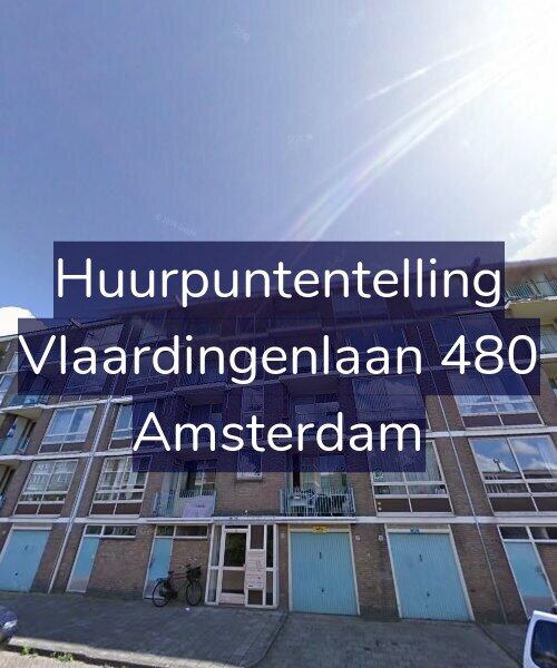 Foto gevel Huurpuntentelling voor Vlaardingenlaan 480, Amsterdam