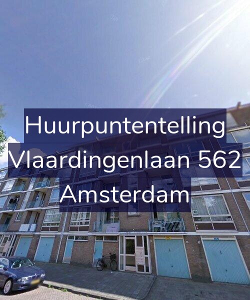 Foto gevel Huurpuntentelling voor Vlaardingenlaan 562, Amsterdam