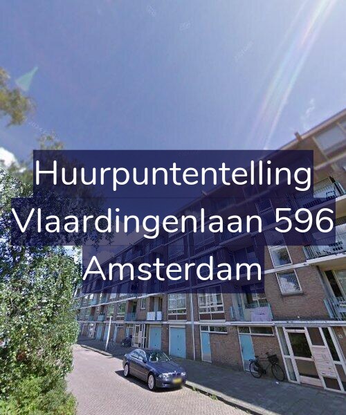 Foto gevel Huurpuntentelling voor Vlaardingenlaan 596, Amsterdam