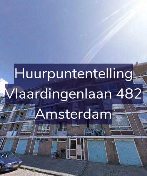 Foto gevel Huurpuntentelling voor Vlaardingenlaan 482, Amsterdam
