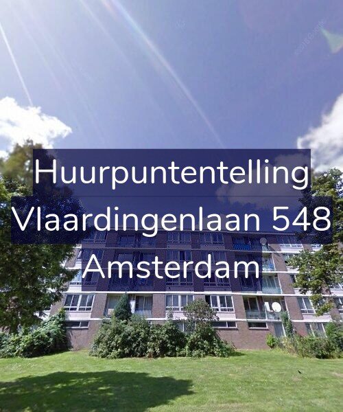 Foto gevel Huurpuntentelling voor Vlaardingenlaan 548, Amsterdam