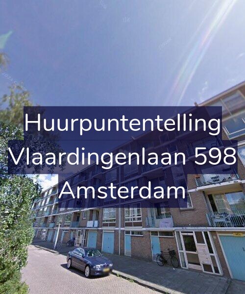 Foto gevel Huurpuntentelling voor Vlaardingenlaan 598, Amsterdam