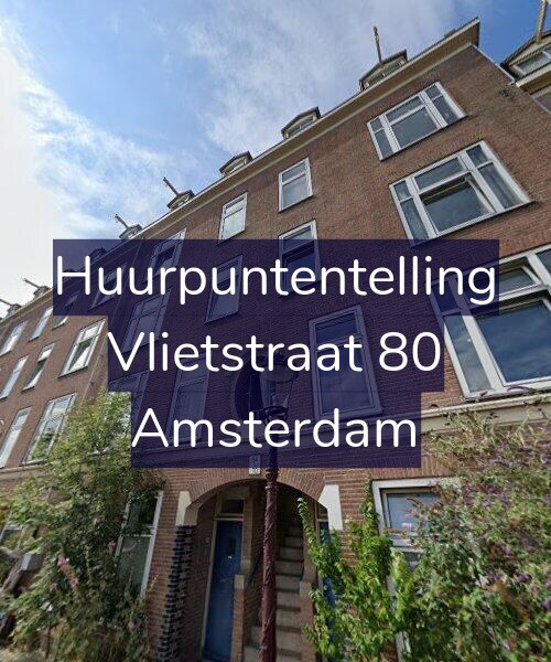 Foto gevel Huurpuntentelling voor Vlietstraat 80, Amsterdam