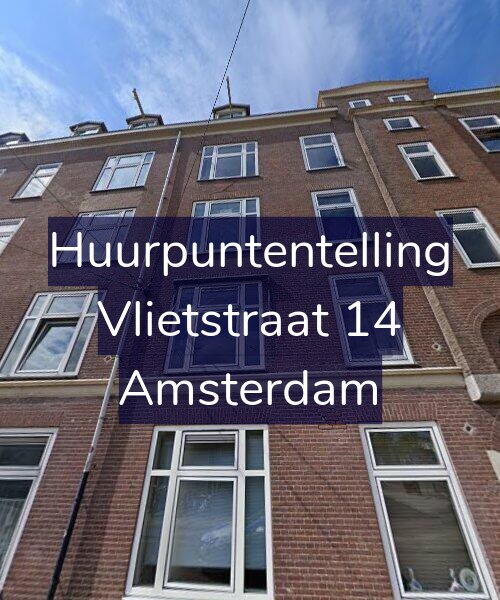 Foto gevel Huurpuntentelling voor Vlietstraat 14, Amsterdam