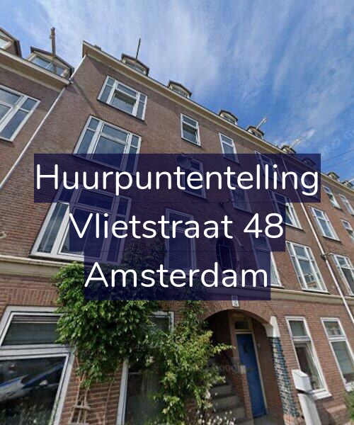 Foto gevel Huurpuntentelling voor Vlietstraat 48, Amsterdam