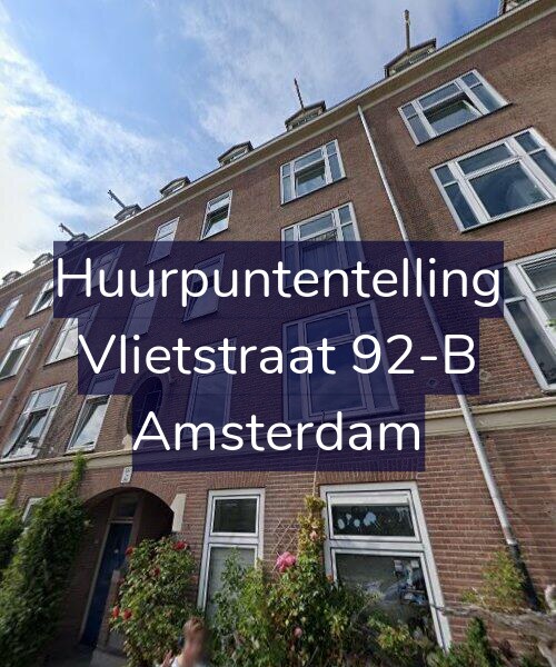 Foto gevel Huurpuntentelling voor Vlietstraat 92-B, Amsterdam