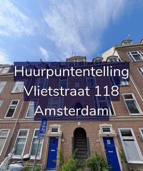 Foto gevel Huurpuntentelling voor Vlietstraat 118, Amsterdam