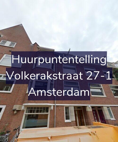 Foto gevel Huurpuntentelling voor Volkerakstraat 27-1, Amsterdam
