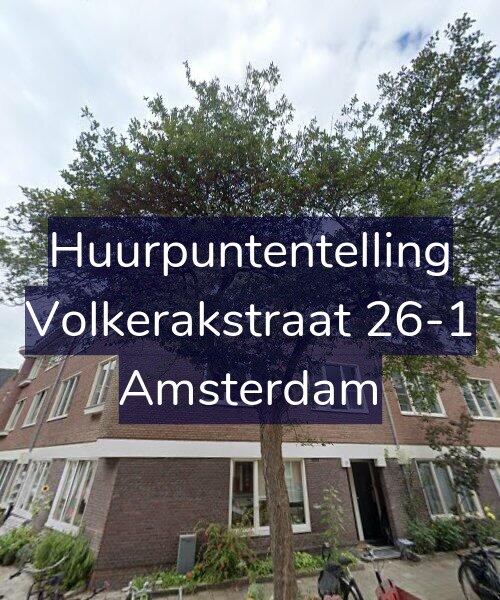 Foto gevel Huurpuntentelling voor Volkerakstraat 26-1, Amsterdam