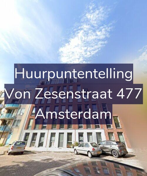 Foto gevel Huurpuntentelling voor Von Zesenstraat 477, Amsterdam