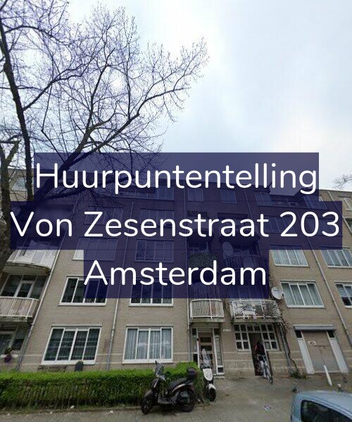 Foto gevel Huurpuntentelling voor Von Zesenstraat 203, Amsterdam