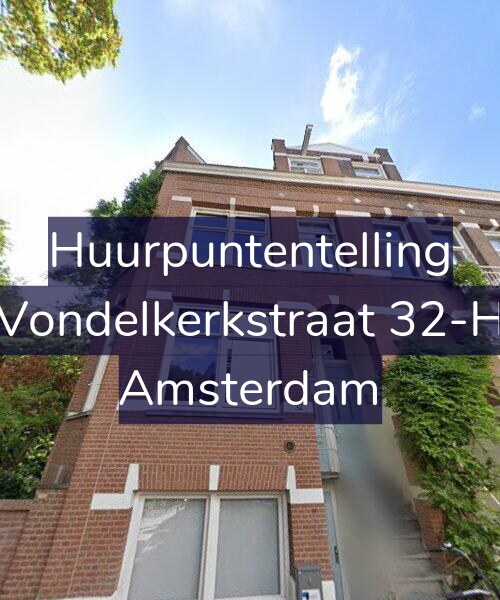 Foto gevel Huurpuntentelling voor Vondelkerkstraat 32-H, Amsterdam