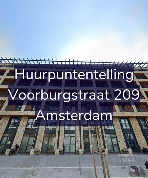 Foto gevel Huurpuntentelling voor Voorburgstraat 209, Amsterdam