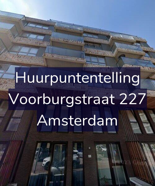 Foto gevel Huurpuntentelling voor Voorburgstraat 227, Amsterdam