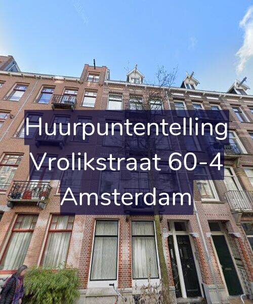 Foto gevel Huurpuntentelling voor Vrolikstraat 60-4, Amsterdam