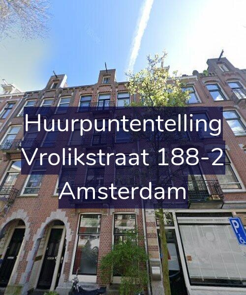 Foto gevel Huurpuntentelling voor Vrolikstraat 188-2, Amsterdam