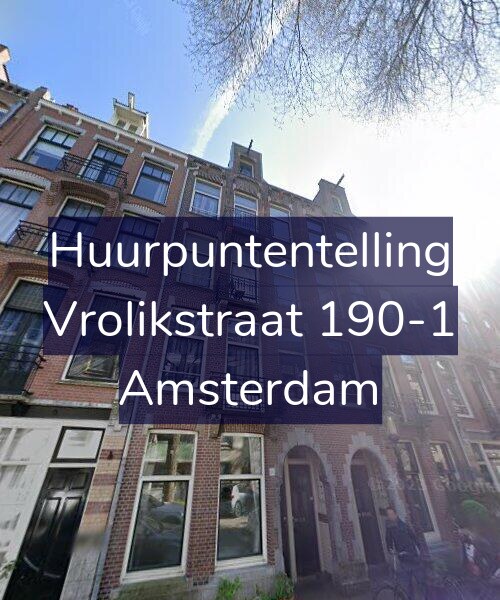 Foto gevel Huurpuntentelling voor Vrolikstraat 190-1, Amsterdam
