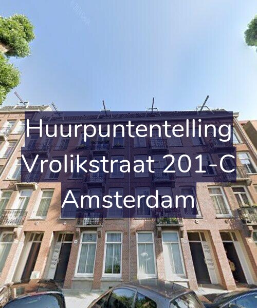 Foto gevel Huurpuntentelling voor Vrolikstraat 201-C, Amsterdam