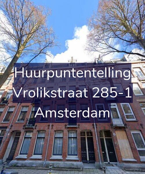 Foto gevel Huurpuntentelling voor Vrolikstraat 285-1, Amsterdam