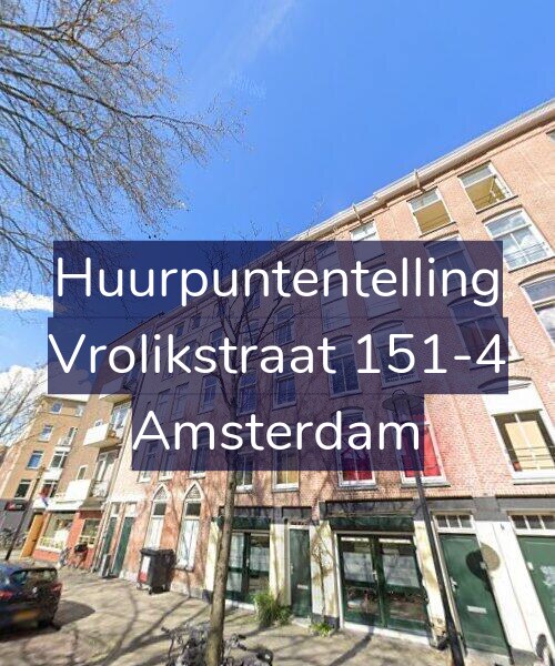 Foto gevel Huurpuntentelling voor Vrolikstraat 151-4, Amsterdam