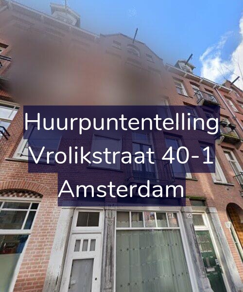 Foto gevel Huurpuntentelling voor Vrolikstraat 40-1, Amsterdam