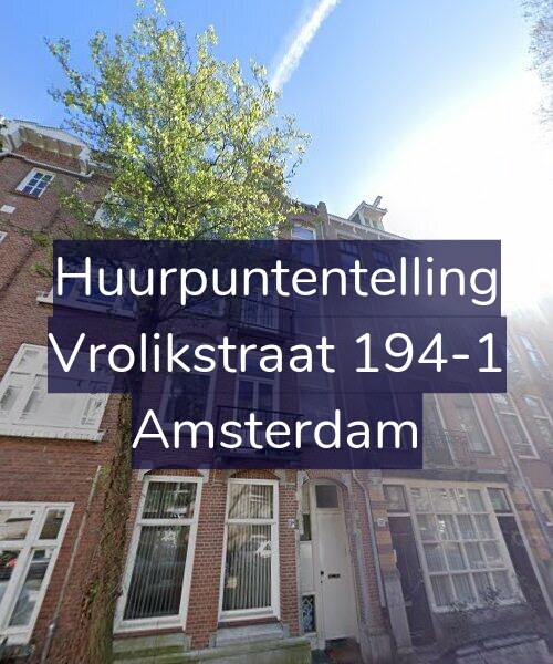 Foto gevel Huurpuntentelling voor Vrolikstraat 194-1, Amsterdam