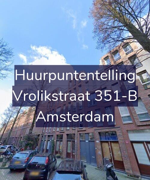 Foto gevel Huurpuntentelling voor Vrolikstraat 351-B, Amsterdam