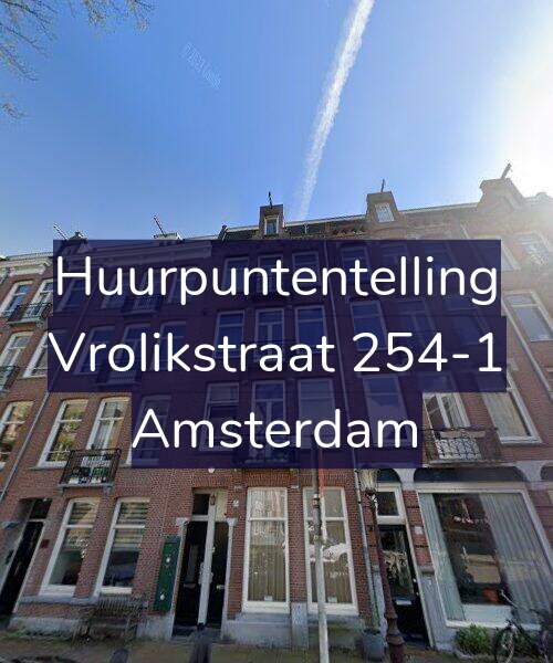 Foto gevel Huurpuntentelling voor Vrolikstraat 254-1, Amsterdam